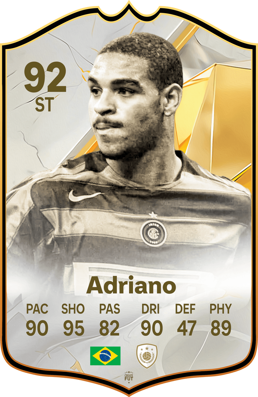 Adriano Icon FC Football Card
