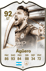 Sergio Kun Aguero Icon FC Football Card – thumbnail 1
