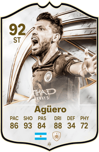 Sergio Kun Aguero Icon FC Football Card