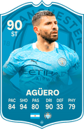Sergio Kun Aguero Man City FC Football Card