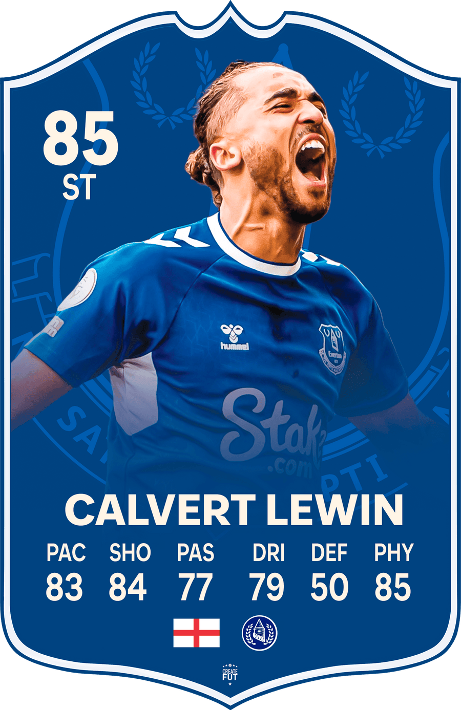 Calvert-Lewin Everton FC Football Card