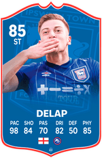 Delap Ipswich FC Football Card – thumbnail 1