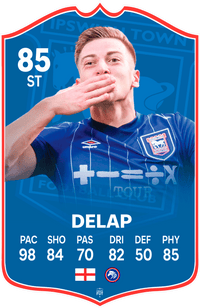 Delap Ipswich FC Football Card