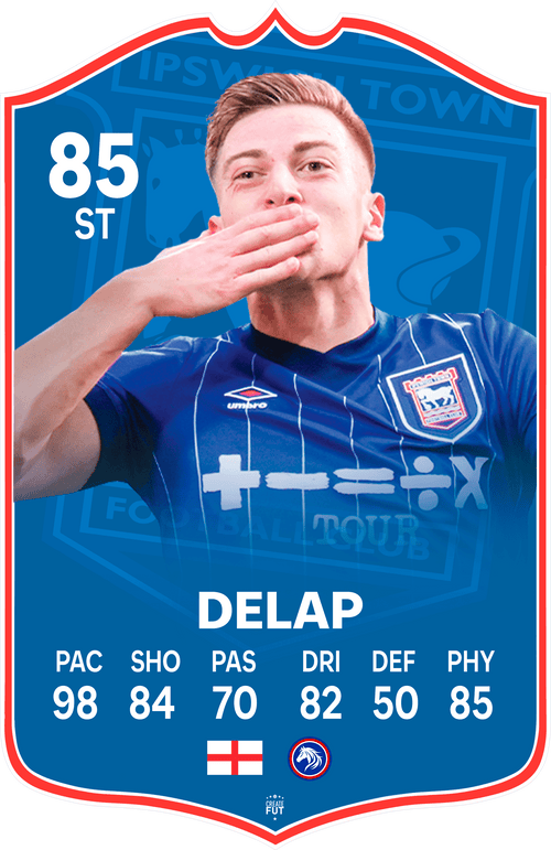 Delap Ipswich FC Football Card