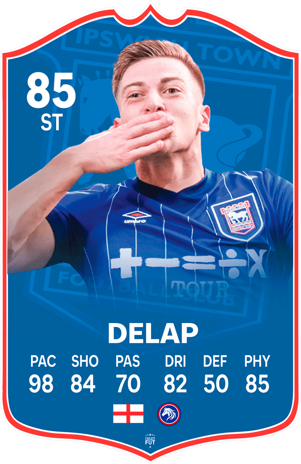 Delap Ipswich FC Football Card