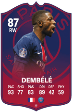 Dembele PSG FC Football Card