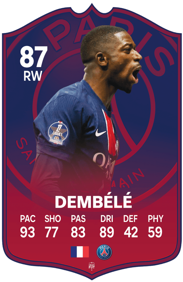 Dembele PSG FC Football Card