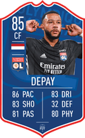 Depay Lyon FC Football Card