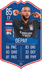 Depay Lyon FC Football Card