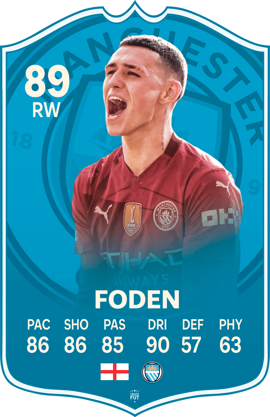Foden Mancity FC Football Card