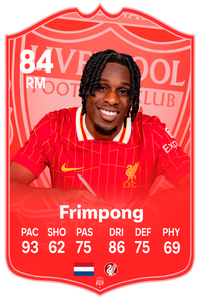 Frimpong Liverpool FC Football Card