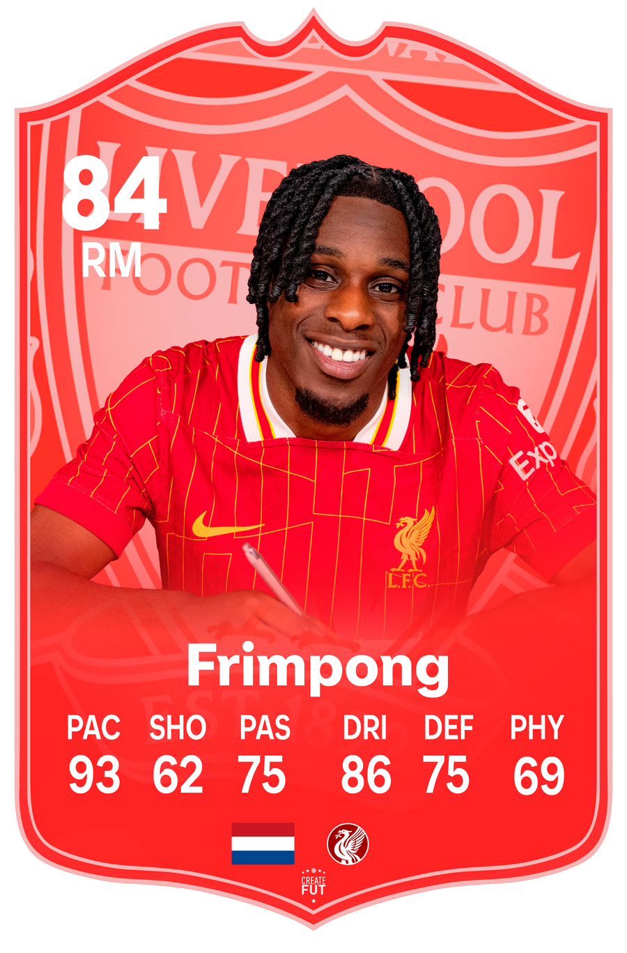 Frimpong Liverpool FC Football Card