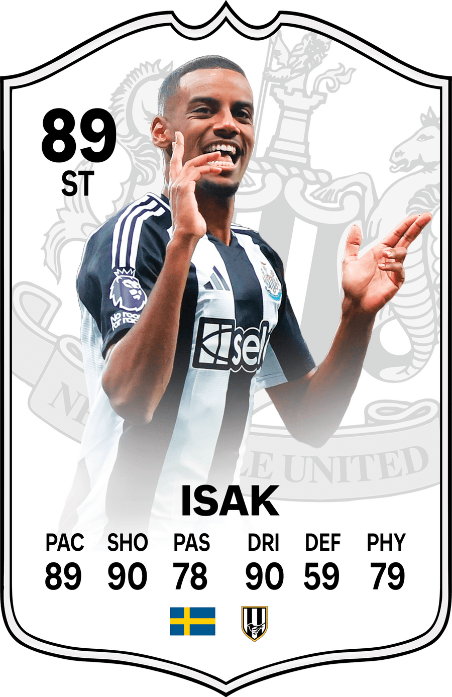 Isak Newcastle FC Football Card