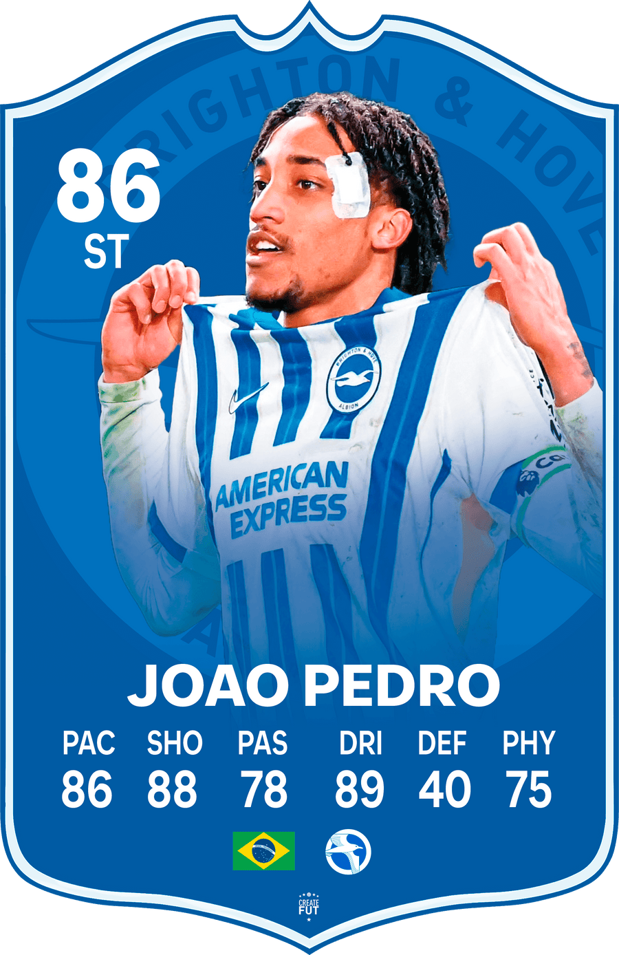 Joao Pedro Brighton FC Football Card