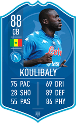 Koulibaly Napoli FC Football Card