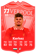 Kerkez Liverpool FC Football Card