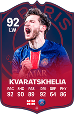 Kvaratskhelia PSG FC Football Card – thumbnail 1