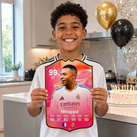 Kylian Mbappé Real Madrid FC26 Football Card - FIFA Ultimate Team Style Gift