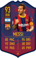 Lionel Messi Barcelona FC Football Card
