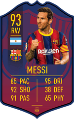 Lionel Messi Barcelona FC Football Card