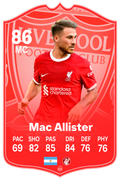 Alexis Mac Allister Liverpool FC Football Card