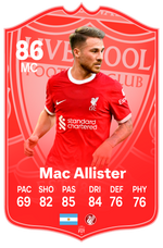 Alexis Mac Allister Liverpool FC Football Card – thumbnail 1