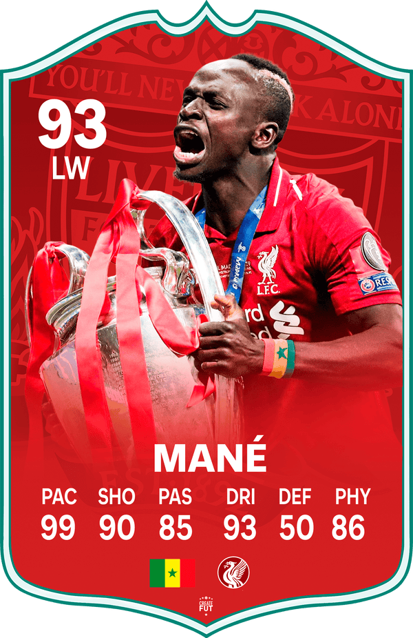 Sadio Mané Liverpool FC Football Card