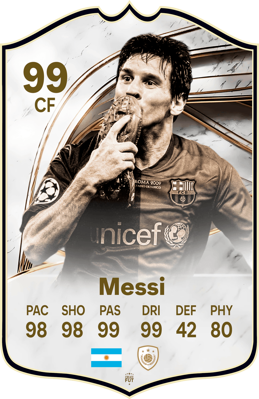 Lionel Messi Icon FC Football Card