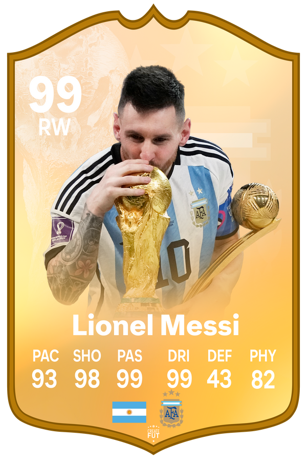 Lionel Messi Argentina Qatar FC Football Card