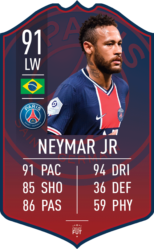 Neymar PSG FC Football Card