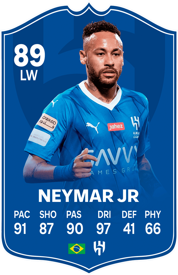 Neymar JR Al Hilal FC Football Card