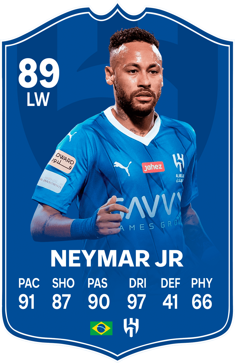Neymar JR Al Hilal FC Football Card