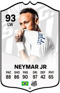 Neymar JR Santos FC Football Card