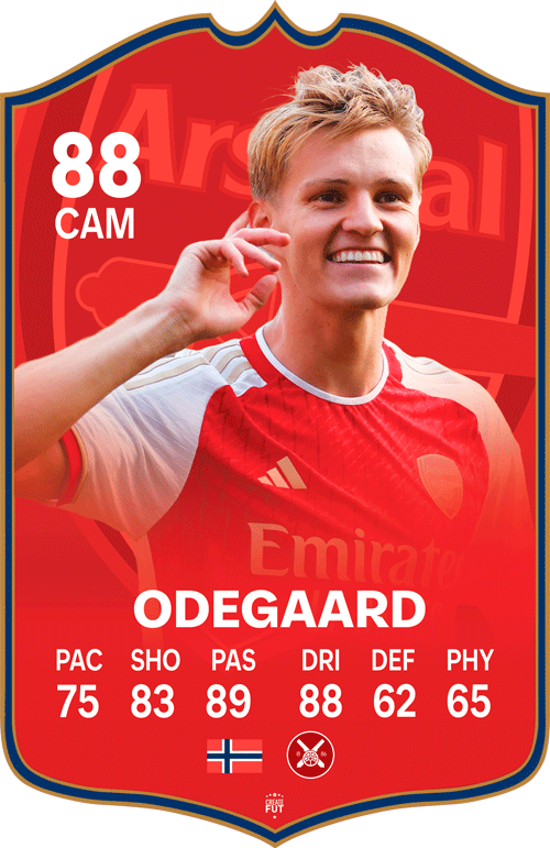 Odegaard Arsenal FC Football Card