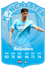 Reijnders Man City FC Football Card – thumbnail 1