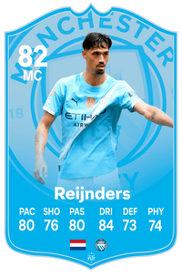 Reijnders Man City FC Football Card