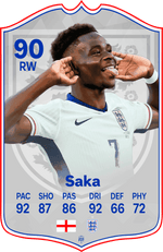 Bukayo Saka England FC Football Card