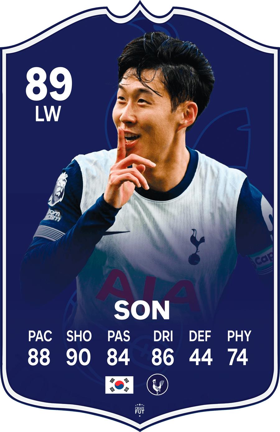Son Heung-min Tottenham FC Football Card