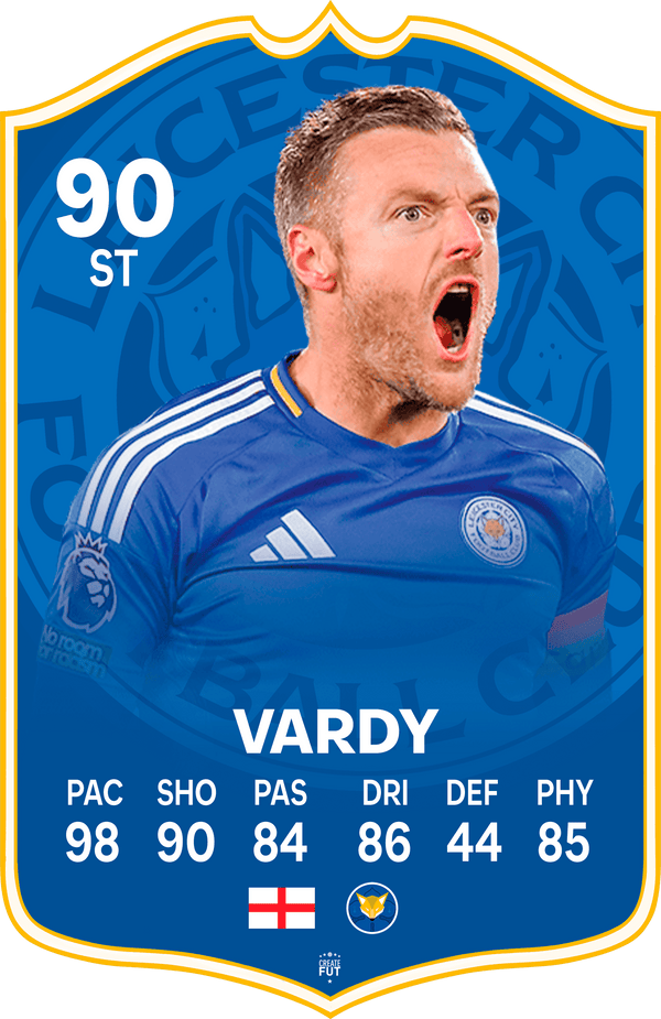 Vardy Leicester FC Football Card