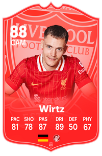 Wirtz Liverpool FC Football Card
