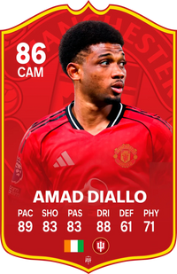 Amad Diallo Manchester United FC26 Football Card