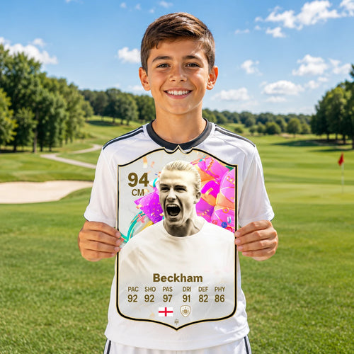 David Beckham Manchester United FC26 Football Card - Real-life Sized Card