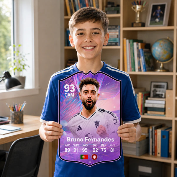Bruno Fernandes Manchester United FC26 Football Card - The Best Gift for Football Fans