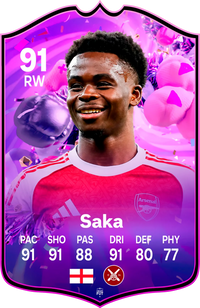 Bukayo Saka Arsenal FC26 Football Card