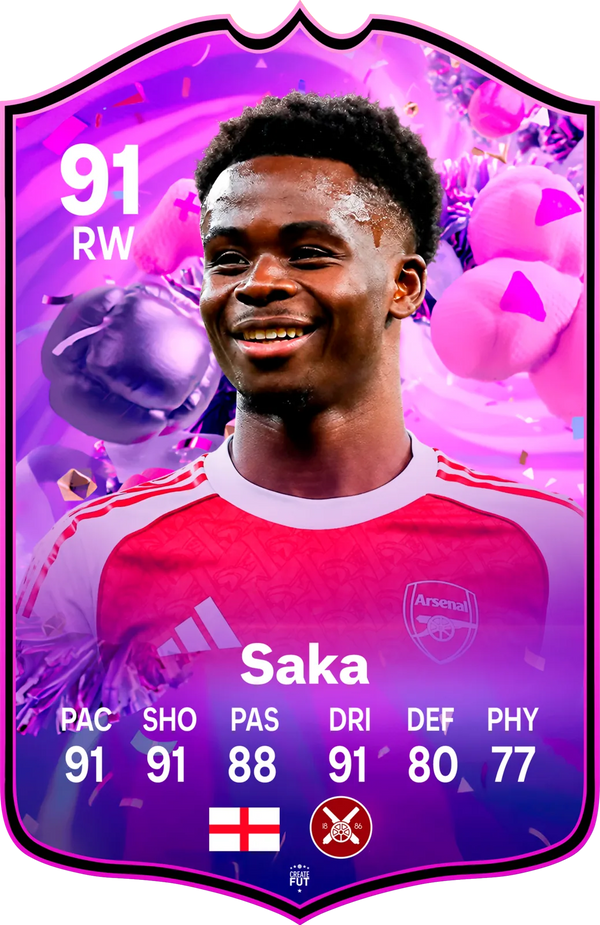 Bukayo Saka Arsenal FC26 Football Card - The Best Gift for Football Fans