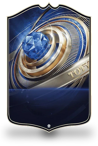 Create FUT
FC26 Team of the Year custom FIFA card template featuring a deep blue and gold TOTY design with a sapphire centrepiece and intricate metallic rings. Build your own personalised TOTY football card with your photo, name and custom stats in the ultimate FC26 edition. Printed on durable PVC with a high-resolution finish. UK and worldwide shipping. Starting from £17.99.