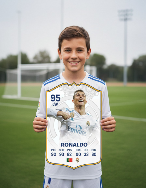 Cristiano Ronaldo Madrid FC Football Card