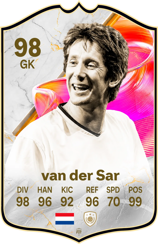 Edwin van der Sar Manchester United FC26 Football Card - Real-life Sized Card