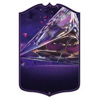 Purple FC27 Future Stars custom football card template with glass-like shards, made for junior and academy players