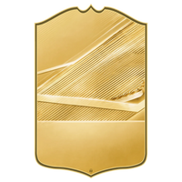 Personalised FC27 Gold football card template with a brushed gold finish and angled light streaks, ready for your photo, name and stats